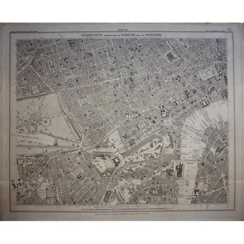 Stanford's Library Map of London and its Suburbs, sheet 10. 