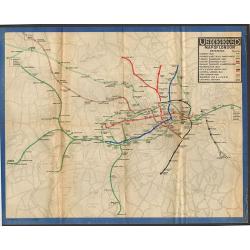 Underground Railway Map of London 1919.