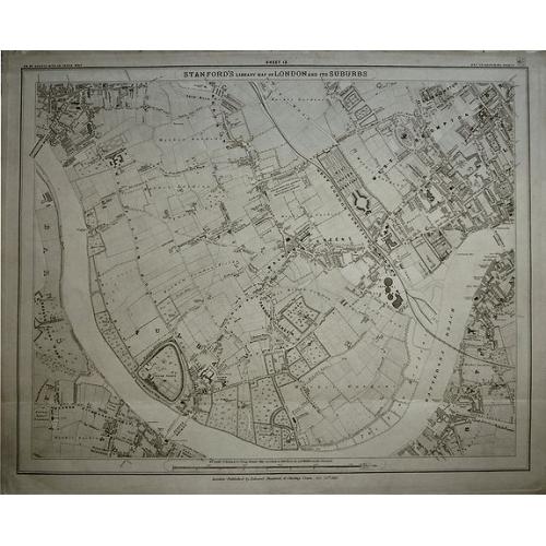 Old map image download for Stanford's Library Map of London and its Suburbs, sheet 13.