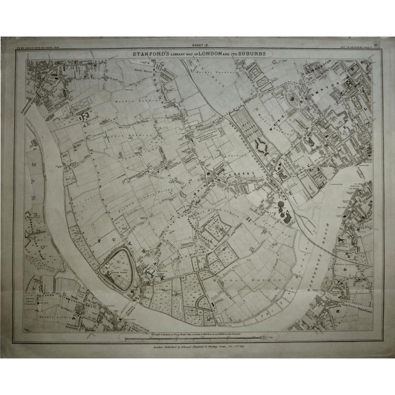 Stanford's Library Map of London and its Suburbs, sheet 13.