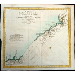 Carte d'une Partie de la Côte, de la Nle Galles Meridle depuis le Cap Tribulation jusqu'au Detroit de l'Endeavour par le Lieut. J. Cook 1770. 