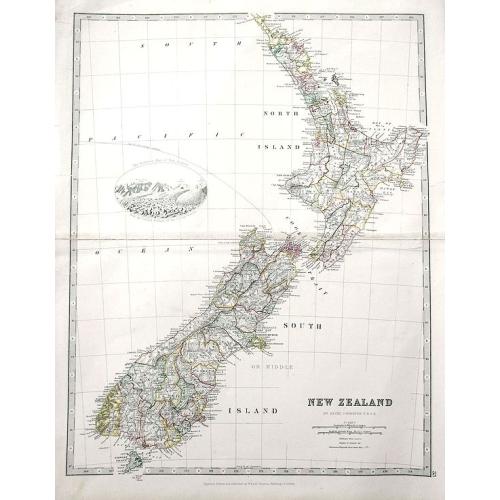 Old map image download for New Zealand.