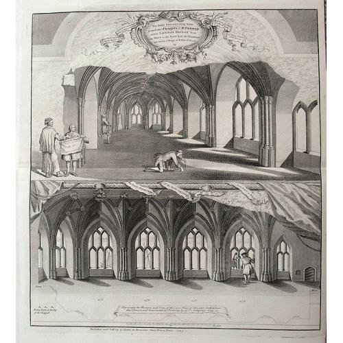 Old map image download for [2 prints] The inside perspective view of the under Chappel... / A view of the west front of the Chappel...