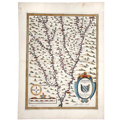 Old map image download for POTAMOGRAPHIE DE GARONE ET DES FLEUVES QUI SE RENDENT DEDANS Joannes Tardo Canonicus Ecclesiae Sarlati delineabat anno 1628.