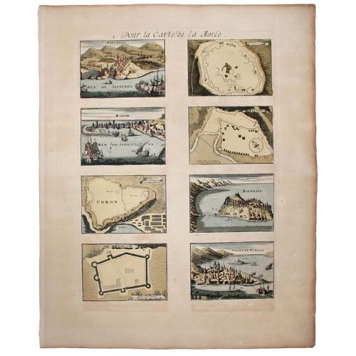 Old map image download for LA MOREE Et les Isles de Zante, Cefalonie, Ste Maure, Cerigo &c. [4 items]