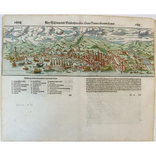 Old map image download for Der Schönen und Weitberhümpten Statt Genua abcontrafactur.