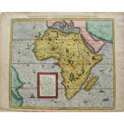 Africae tabula nova / Africa, Lybia, Morenlandt, mit allen Königreichen so jetziger zeit darumb gefunden werden. . .