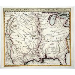 CARTE DE LA LOUISIANE ET DU COURS DU MISSISSIPI.