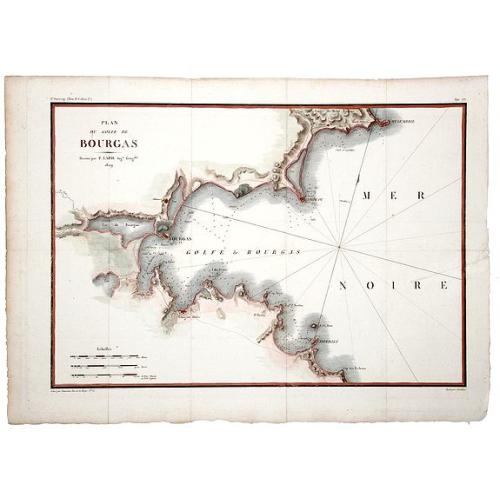 Old map image download for Plan du Golfe de BOURGAS.
