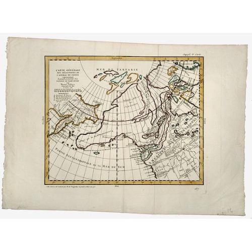 Old map image download for CARTE GENERALE DES DECOUVERTES de l'Amiral de Fonte,representant la grande possibilite d'un PASSAGE AU NORD OUEST.