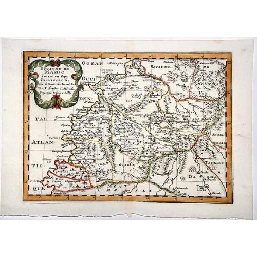 Old map image download for ROYAUME de MAROC divise en sept-Provinces &c.