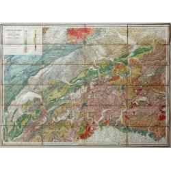 Carte Geologique de la Suisse de M.M.B. Studer et A. Escher von der Linth. 2nd Edition revue et corrigée d'après les publications récentes et les communications des auteurs et de M.M. v. Fritsch, Gilleron, Jaccard, Kaufmann, Mösch, Müller, Stoppani, Théob