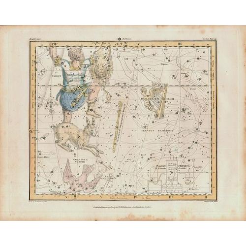 Old map image download for Jamieson Celestial chart plate 24, first edition.