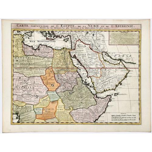 Old map image download for CARTE Particuliere de L' EGYPTE, de la NUBIE, et de L' ABYYSSINIE.