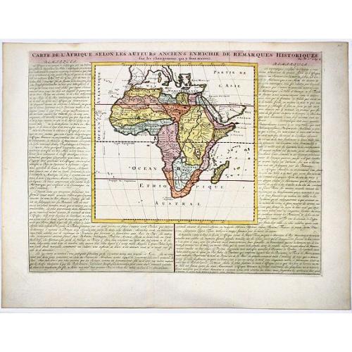 Old map image download for Carte de L'Afrique selon les auteurs Ancienne enrichie de remarques historiques. . .