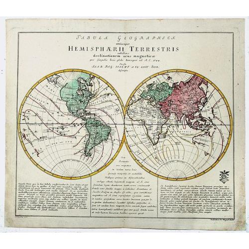 Old map image download for Tabula Geographica utriusque HEMISPHAERII TERRESTRIS.