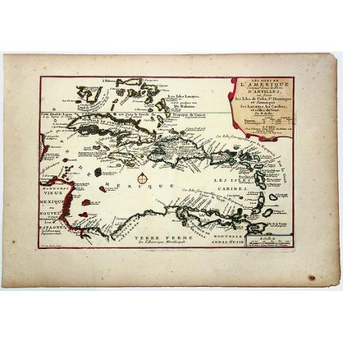 Old map image download for Les Isles de L' AMERIQUE connue Sous le Nom D' ANTILLES, ... [1st edition]