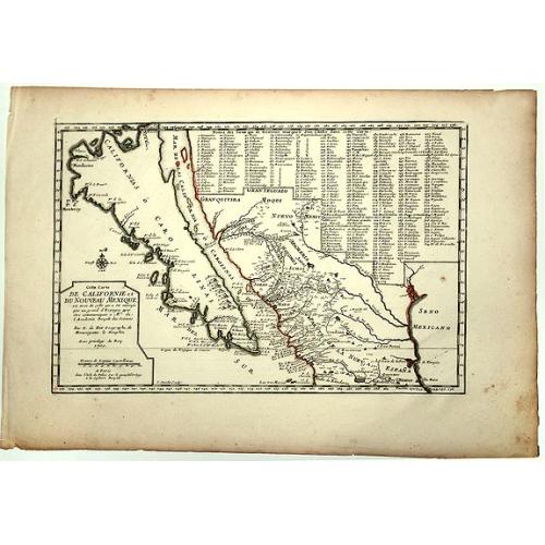 Old map image download for Cette Carte DE CALIFORNIE et DU NOUVEAU MEXIQUE.[Rare 1st edition!]