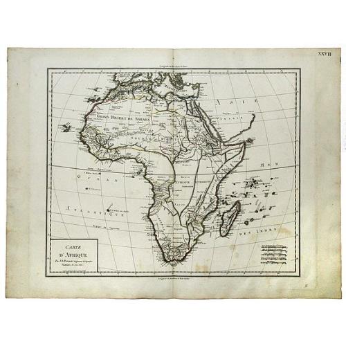 Old map image download for CARTE D' AFRIQUE. Carte d'Afrique. 