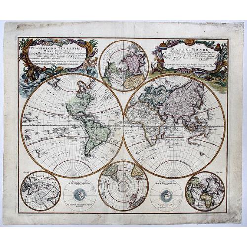 Old map image download for Planiglobii Terestris ... / Mappe Monde...