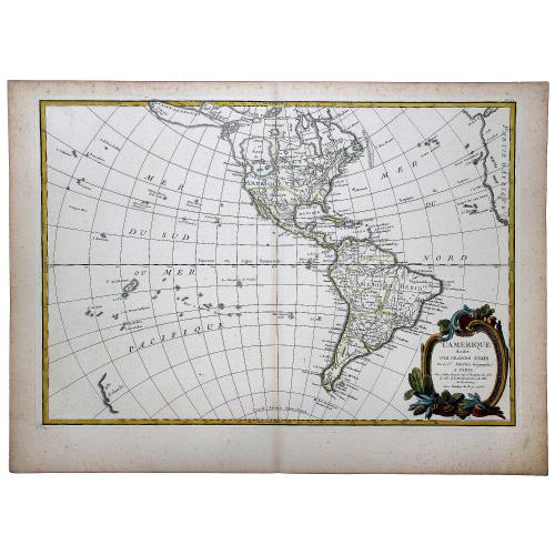 Old map image download for L'AMERIQUE divisee par Grands Etats.[Bay of the West]