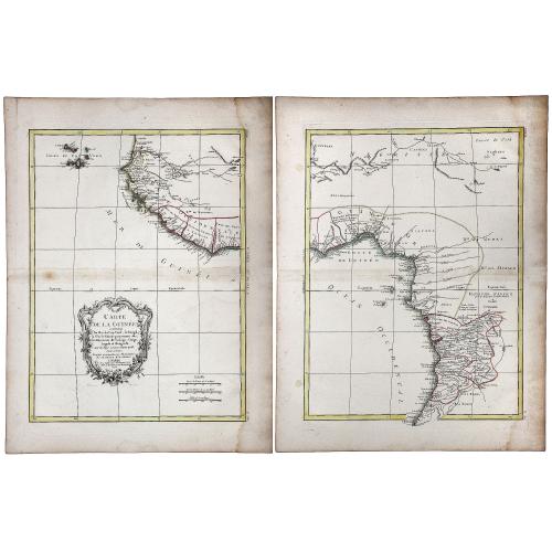 Old map image download for Carte de la Guinee contenant les isles du Cap Verd, le Senegal, la Cote de Guinee proprement dite, les Royaummes de Loango, Congp, Angola et Benguela.