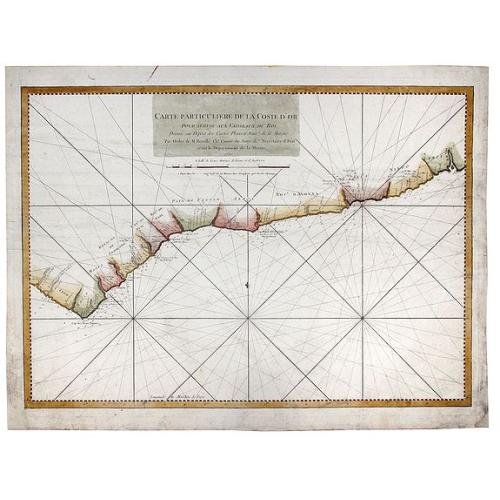 Old map image download for Carte Particuliere de la Coste d'Or pour servir aux Vaisseaux Du Roy.