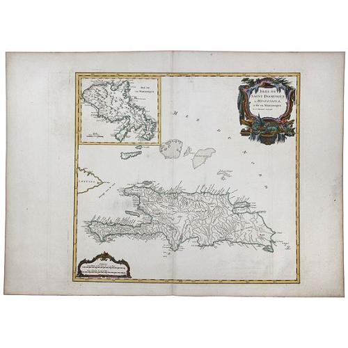 Old map image download for ISLES DE SAINT DOMINIGUE ou HISPANIOLA et de la Martinique.