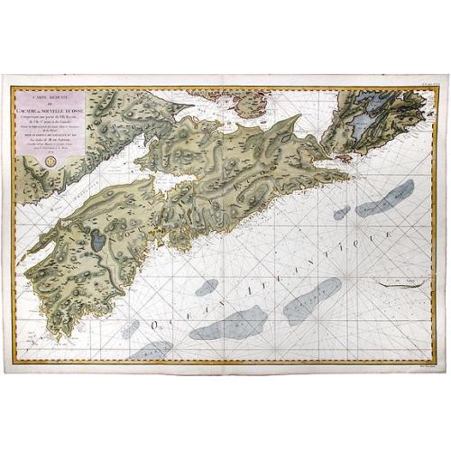 Old map image download for Carte Reduite de L'Acadie ou Nouvelle Ecosse. Comprenant une partie de l'ile Royale de l'ile St. Jean et du Canada.