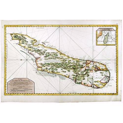 Old map image download for Madagascar.  Carte de L'Isle de ..., Divisee au Depost des Cartes Plans et Journaux de la Marine.