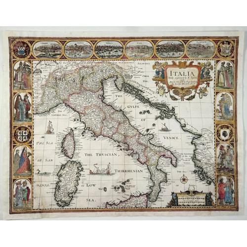 Old map image download for Italia Newly Augmented by J. Speede. . .