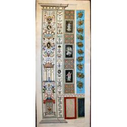 Decorative pilaster with fruit, flowers, mythological figures and endrils.