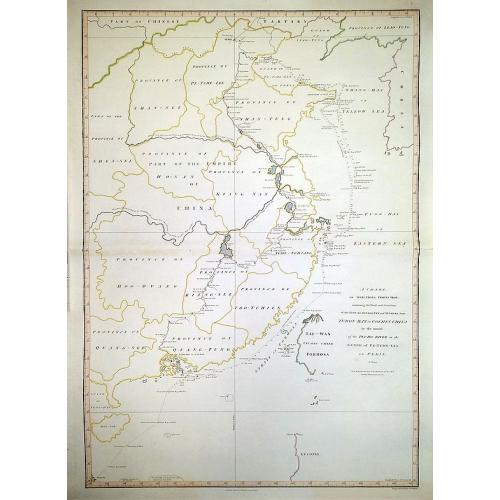 Old map image download for A Chart, on Mercator's Projection, Containing the Track and Soundings of the Lion, the Hindostan and Tenders, from Turon-Bay in Cochin-China. . .