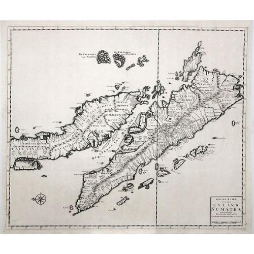 Old map image download for [SINGAPORE] Nieuwe Kaart van het EYLAND SUMATRA. . .