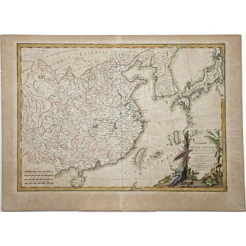 Old map image download for L'EMPIRE DE LA CHINE d'apres l'Atlas Chinois avec les isles du Japon.