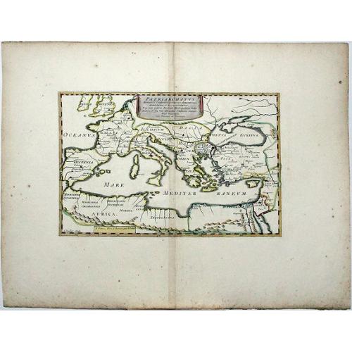Old map image download for PATRIARCHATUS. Romanus. Constantinopolitanus. Alexandrinus, Antiochenus et Hieriosololimitanus.