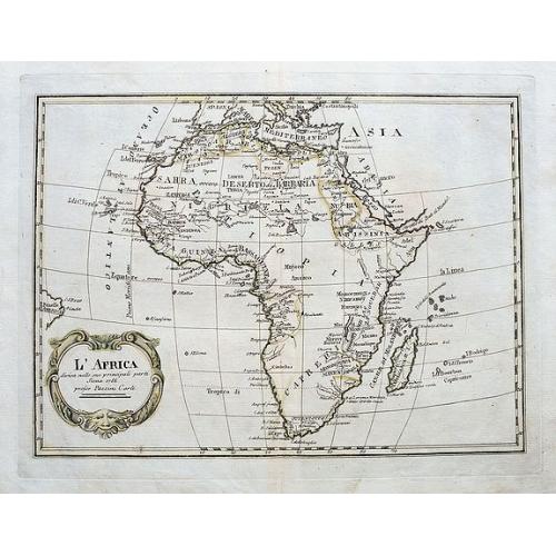 Old map image download for L'Africa divisa nelle sue principali parti.