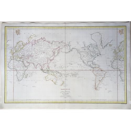 Old map image download for Mappemonde ou carte reduite des parties connues du globe pour servir au Voyage de La Perouse, fait dans les annees 1785 . . .