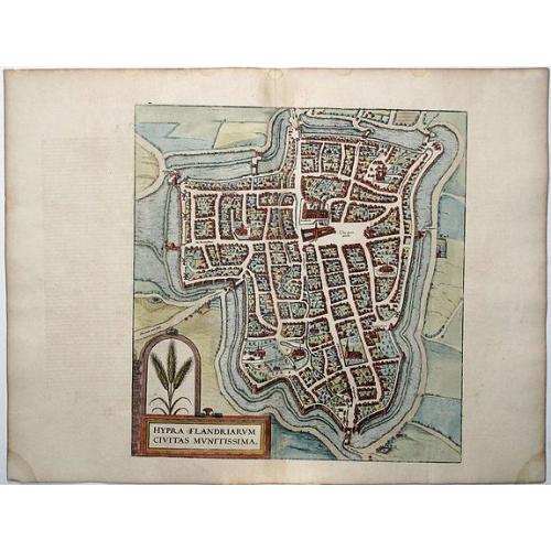 Old map image download for [Ypres (Ieper)], Hypra Flandiarum Civitas Munitissima.