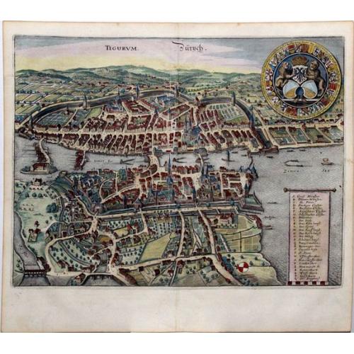 Old map image download for [Zürich], Tigurum, Zürych.
