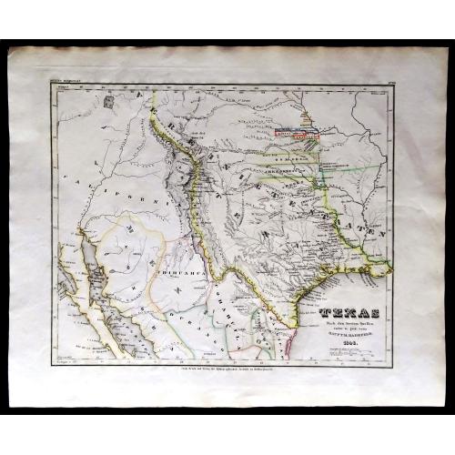 Old map image download for Texas, 1846.