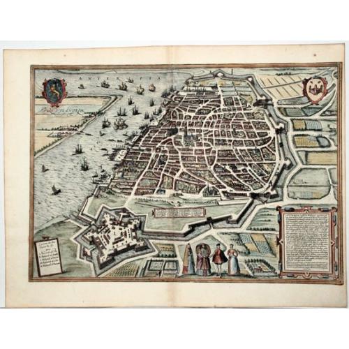 Old map image download for Anverpia, nobile in Brabantia oppidum, ... (Antwerp)