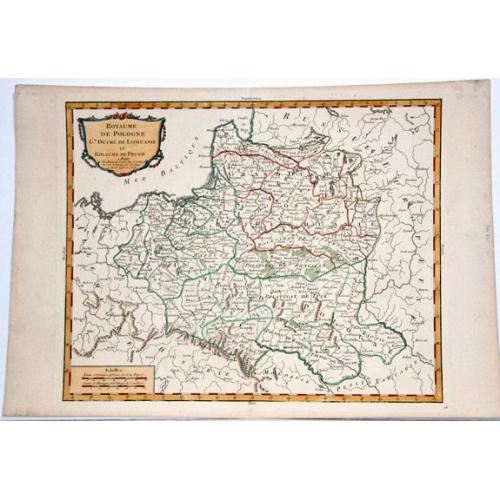 Old map image download for Royaume de Pologne Gd.Duche De Lithuanie et Royaume de Prusse...