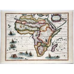 Carte de L'Afrique Corrigee, et augmentee dessus toutes les aultres cy devant faictes par P. Bertius 1640.[Tavernier]