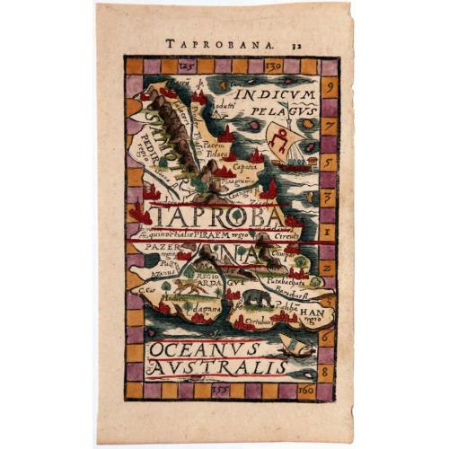 Old map image download for Taprobana [Ceylon/Sri Lanka].