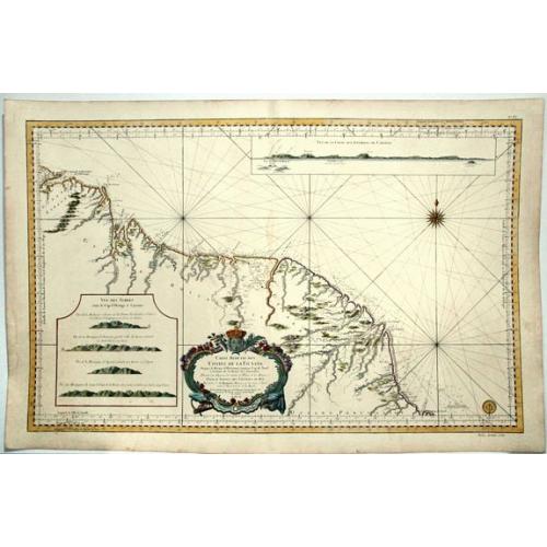 Old map image download for Guyana,- Carte Reduite des Costes de la Guyane Depuis la Riviere d'Orenoque jusqu'au Cap de Nord, a l'Entree de la Riviere des Amazones ...