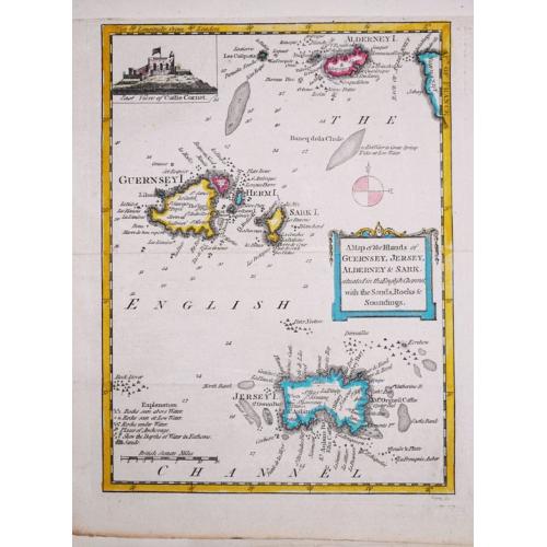 Old map image download for Antique map of the Channel Islands.