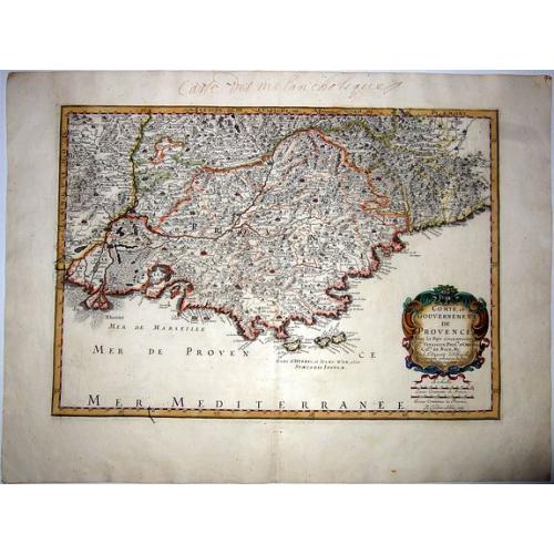 Old map image download for Provence,- Comte et Gouvernement De .. ['Carte des melancholiques' - Melancholics map].
