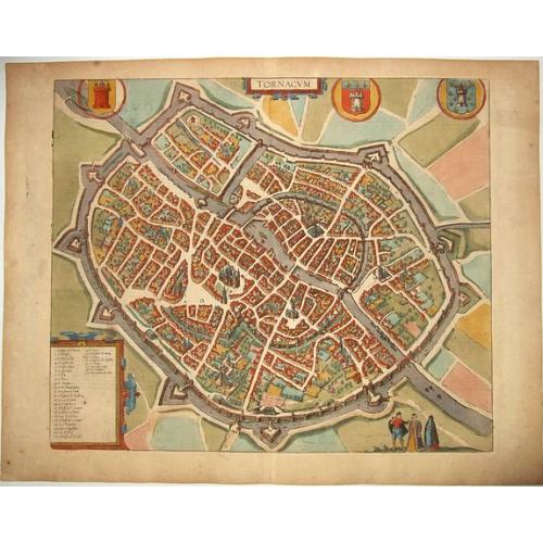 Old map image download for TORNACUM (Tournai, Belgium).