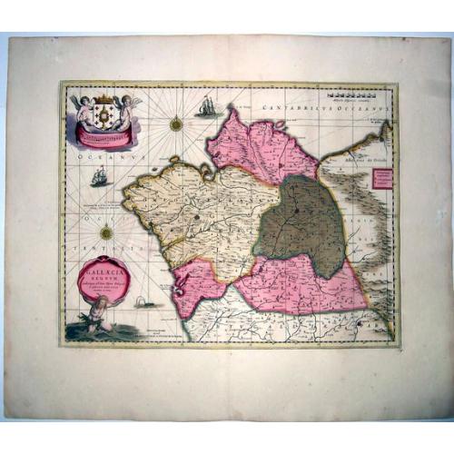 Old map image download for Galicia,- GALLAECIA REGNUM descripta a F. Fer. Ojea. . .